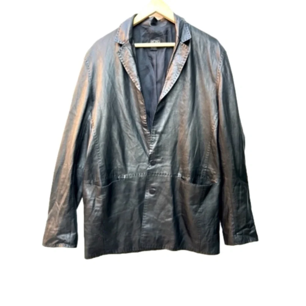Bcbgmaxazria leather jacket black size 42